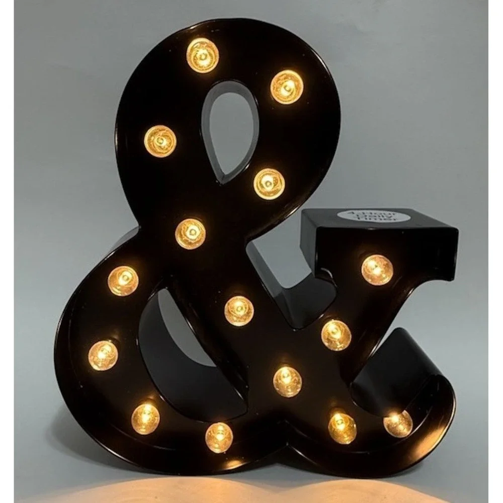 Target Ampersand Black Marquee Light & Battery Operated